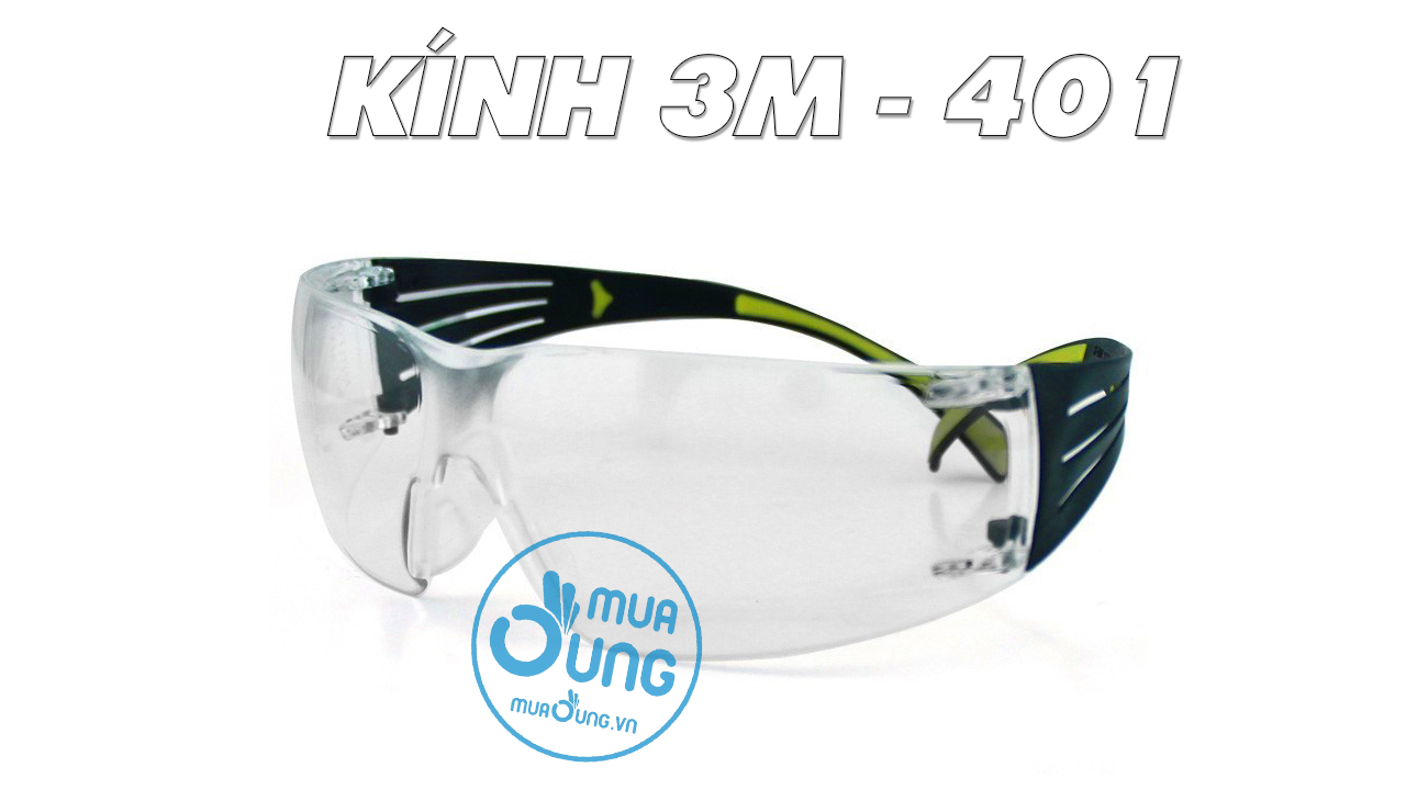 Kính bảo hộ mắt chống bụi và chống tia UV 3M 401