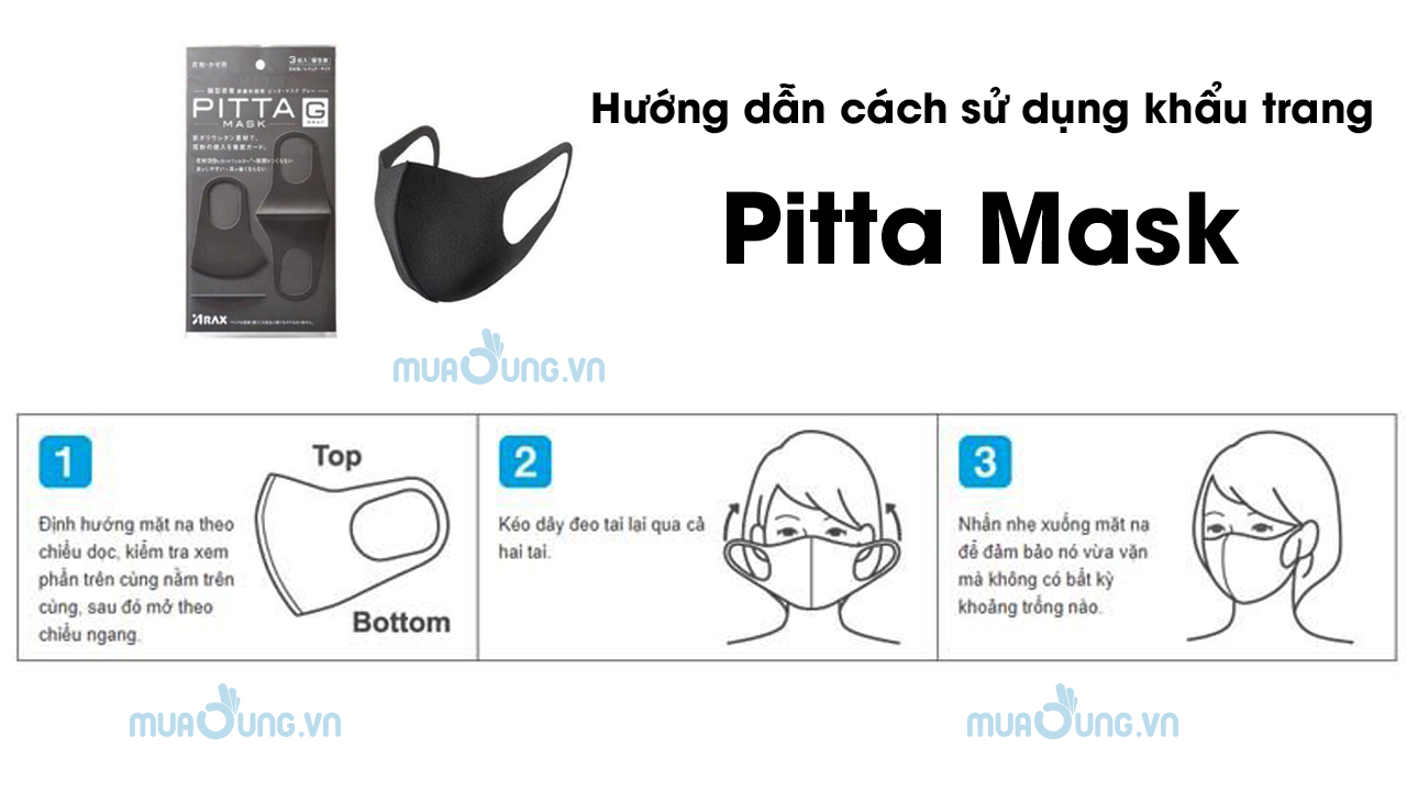Hướng dẫn cách sử dụng khẩu trang Pitta Mask
