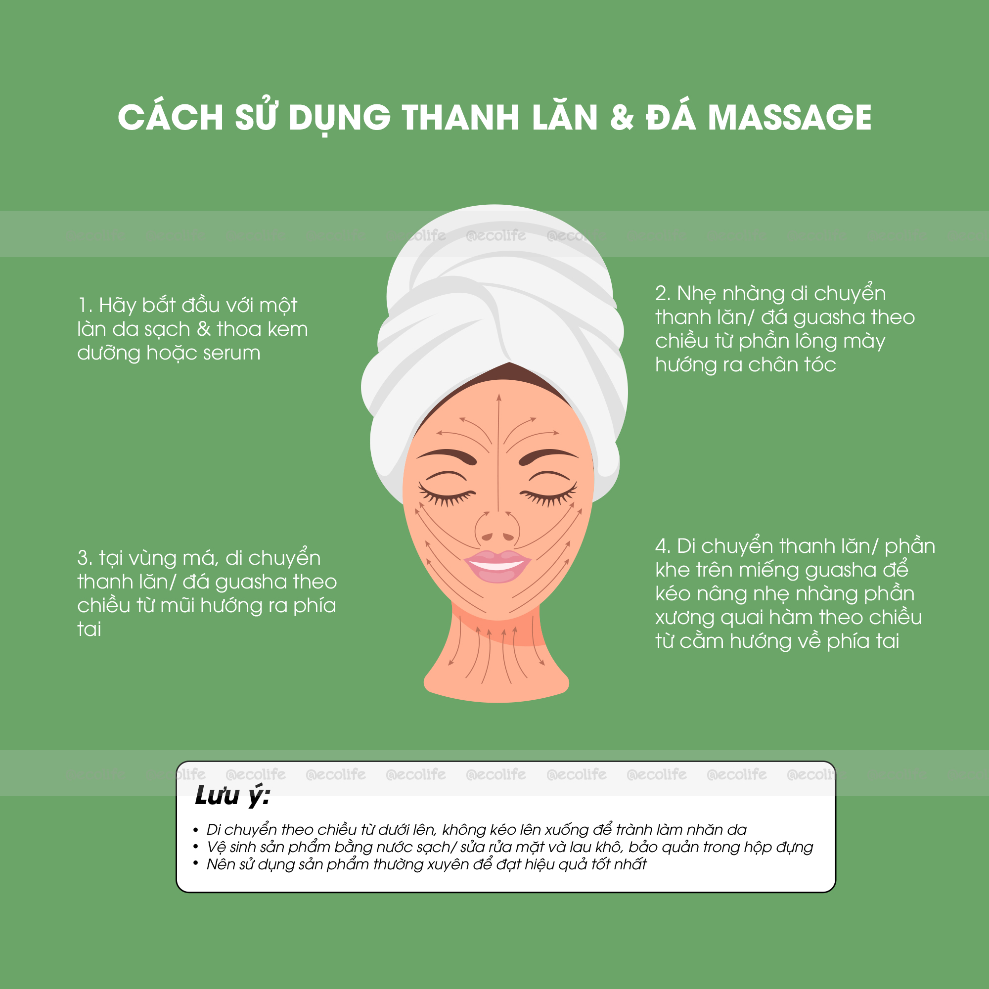 Sử dụng thanh lăn massage mặt sao cho hiệu quả