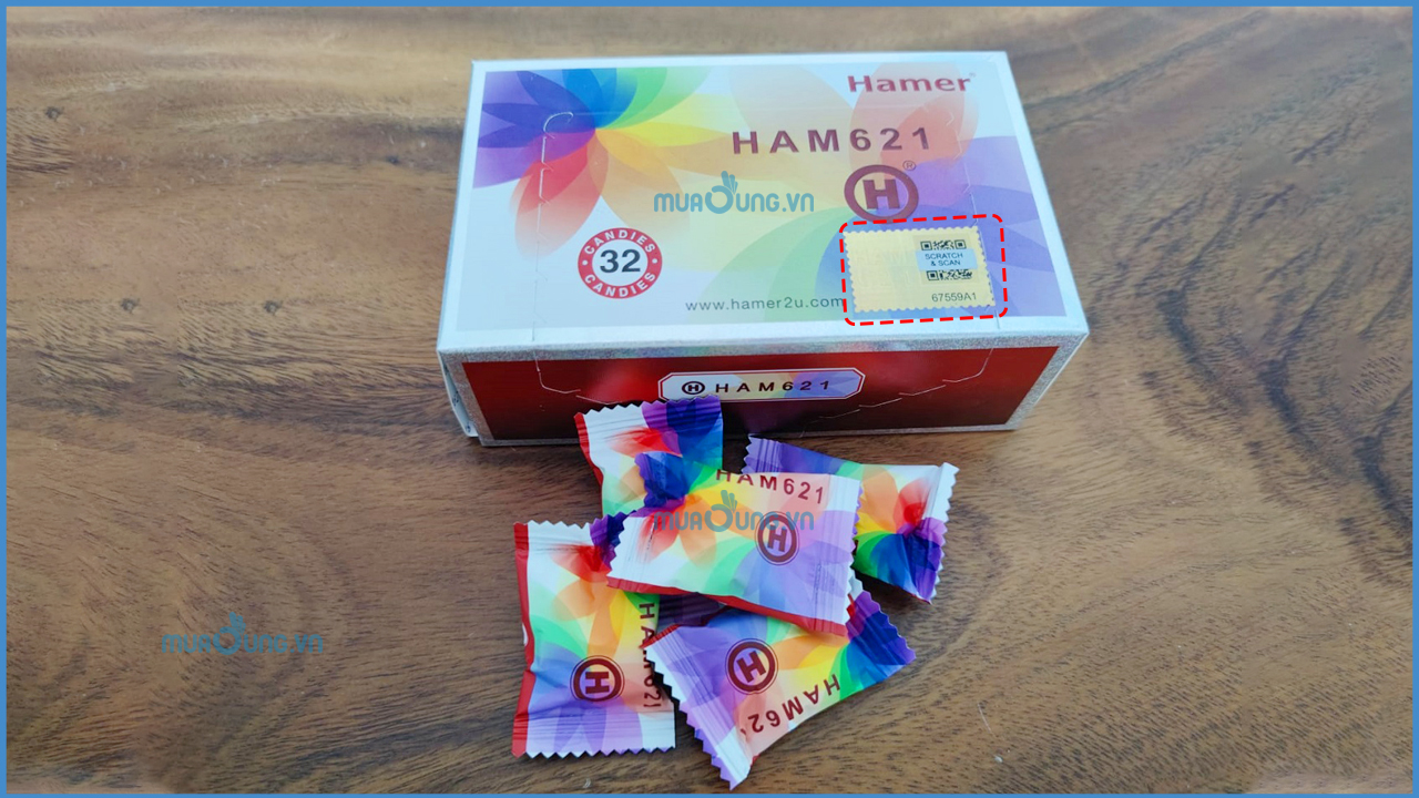 Kẹo sâm cường dương Hamer mẫu mới 621 có tem chính hãng