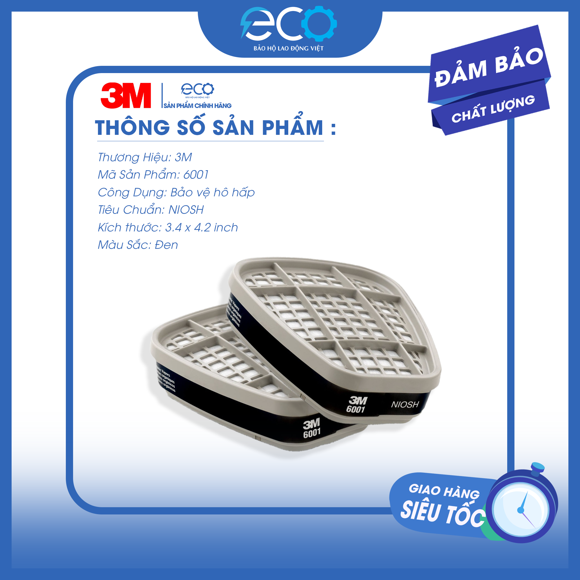 PHIN LỌC 3M 6001 (Cặp)  