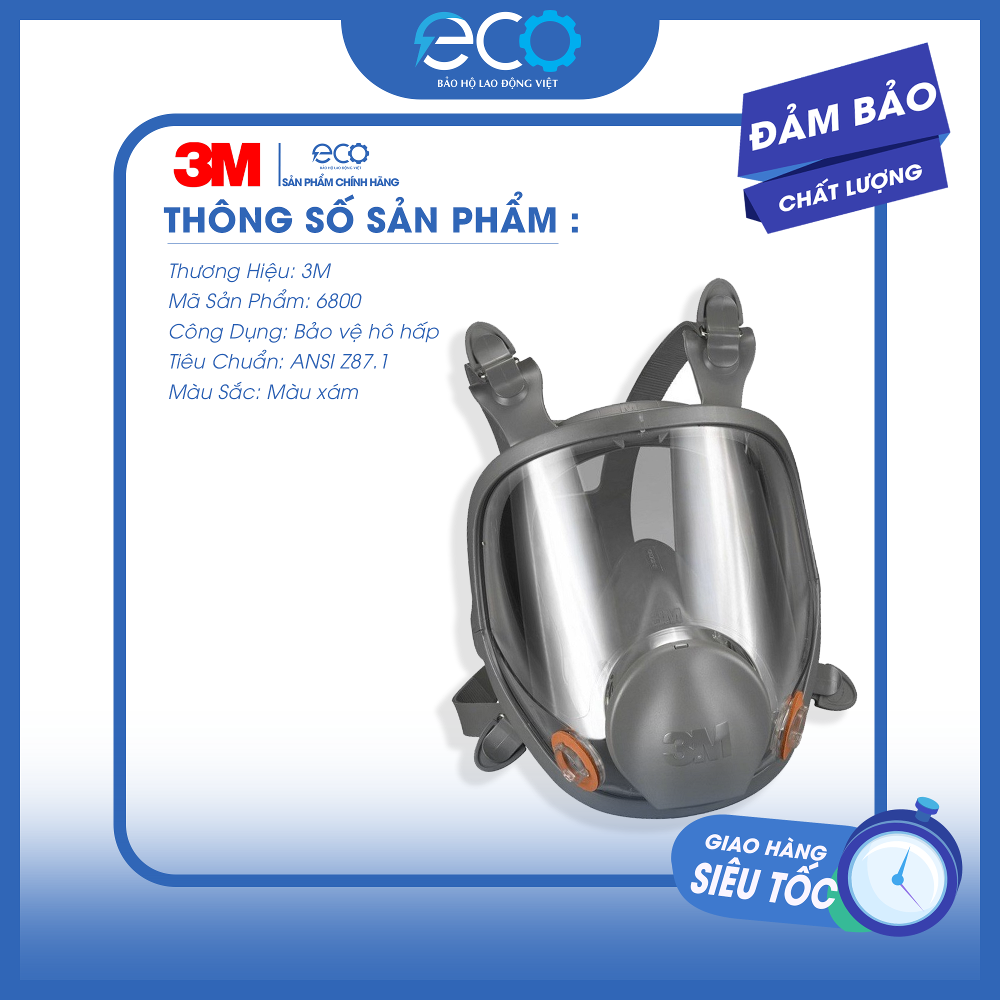 MẶT NẠ NGUYÊN MẶT 3M 6800