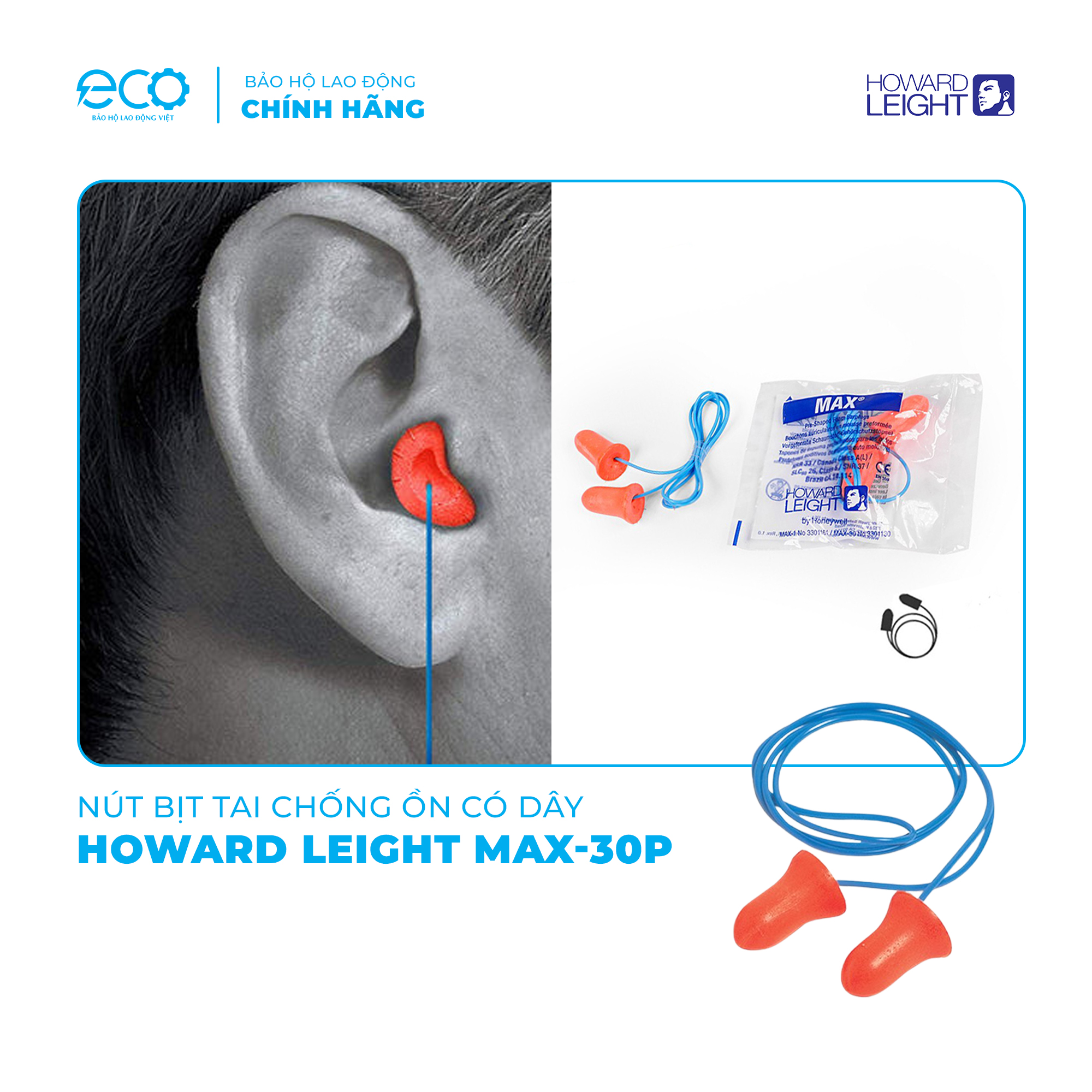 Nút bịt tai chống ồn Howard Leight Max 30 – Giải pháp bảo vệ thính giác tối ưu