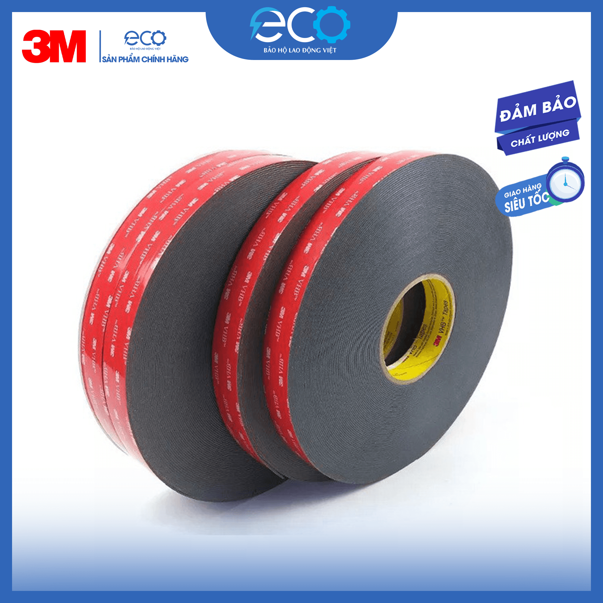 Băng keo cường lực 2 mặt siêu dính 3M 5962 kích thước (12mm x dài 5.5m) chính hãng