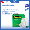 Băng keo trong suốt dán tiền và hồ sơ 3M 810 siêu dính, viết lên được, xé được bằng tay (19mm x 33m)