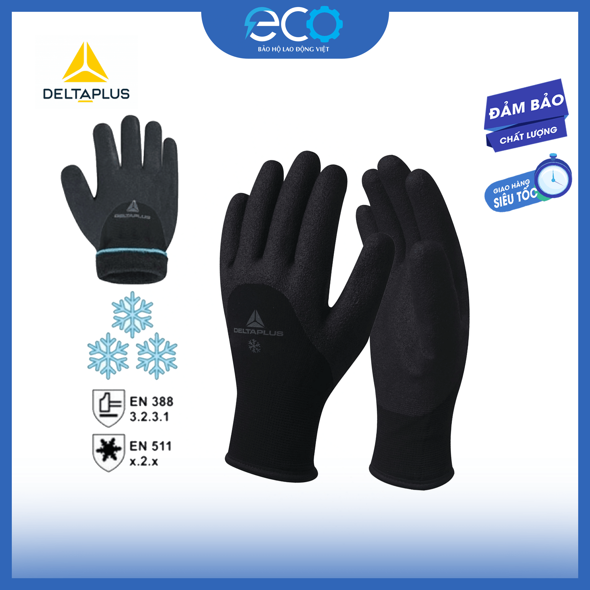 Bao tay phòng lạnh chịu được âm 30 độ C Deltaplus HERCULE VV750