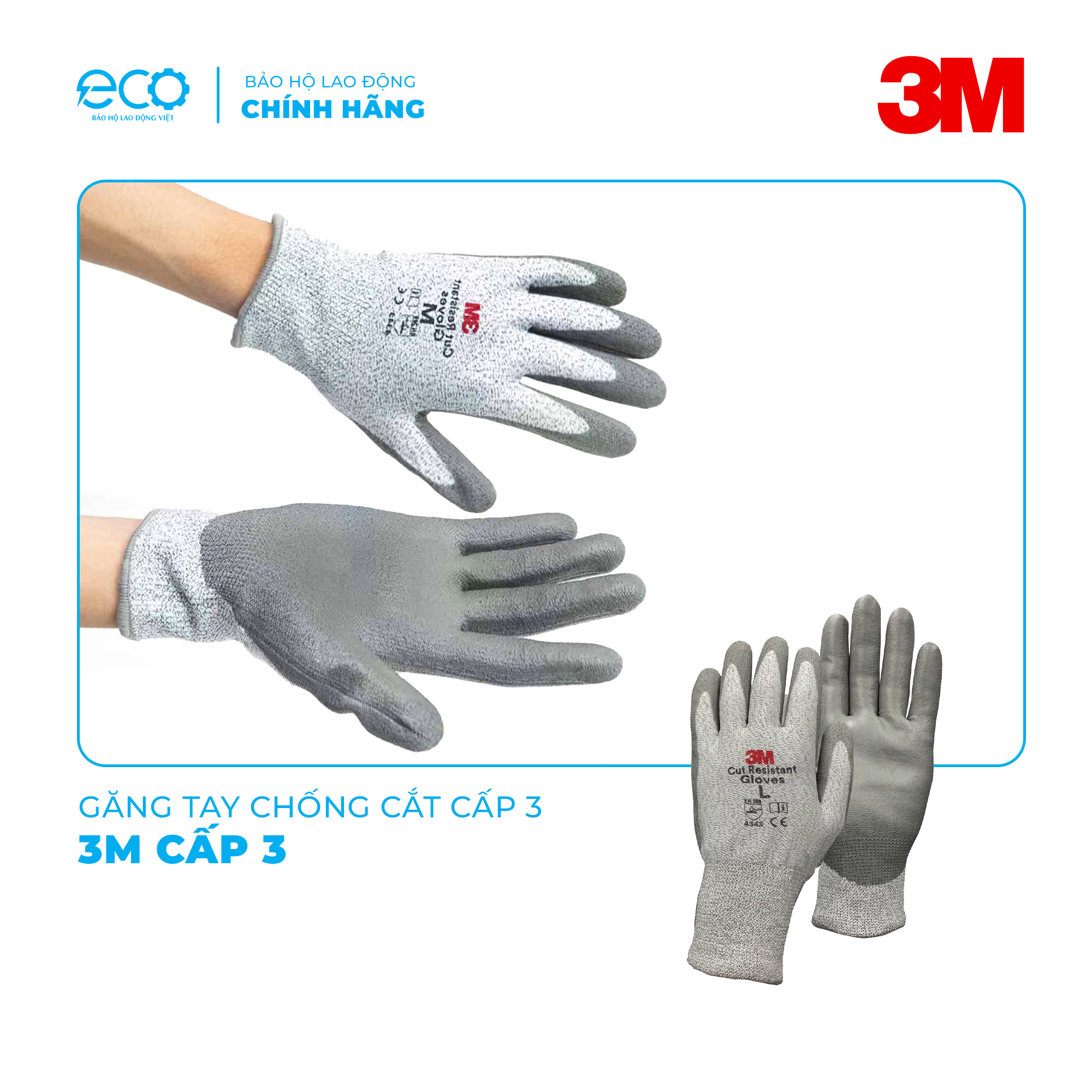 Găng tay bảo hộ chống cắt 3M cấp độ 3 - Hàng chính hãng