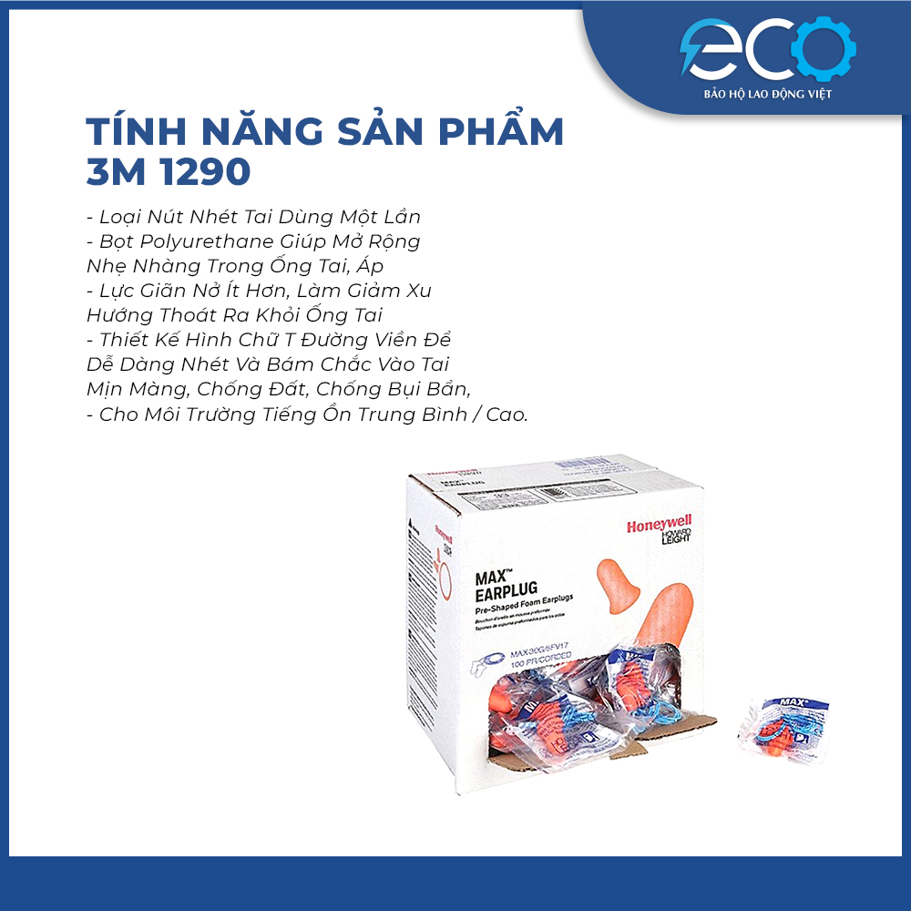 5 cặp n&uacute;t bịt tai chống ồn Howard Leight Max 30 &ndash; Giải ph&aacute;p bảo vệ th&iacute;nh gi&aacute;c tối ưu
