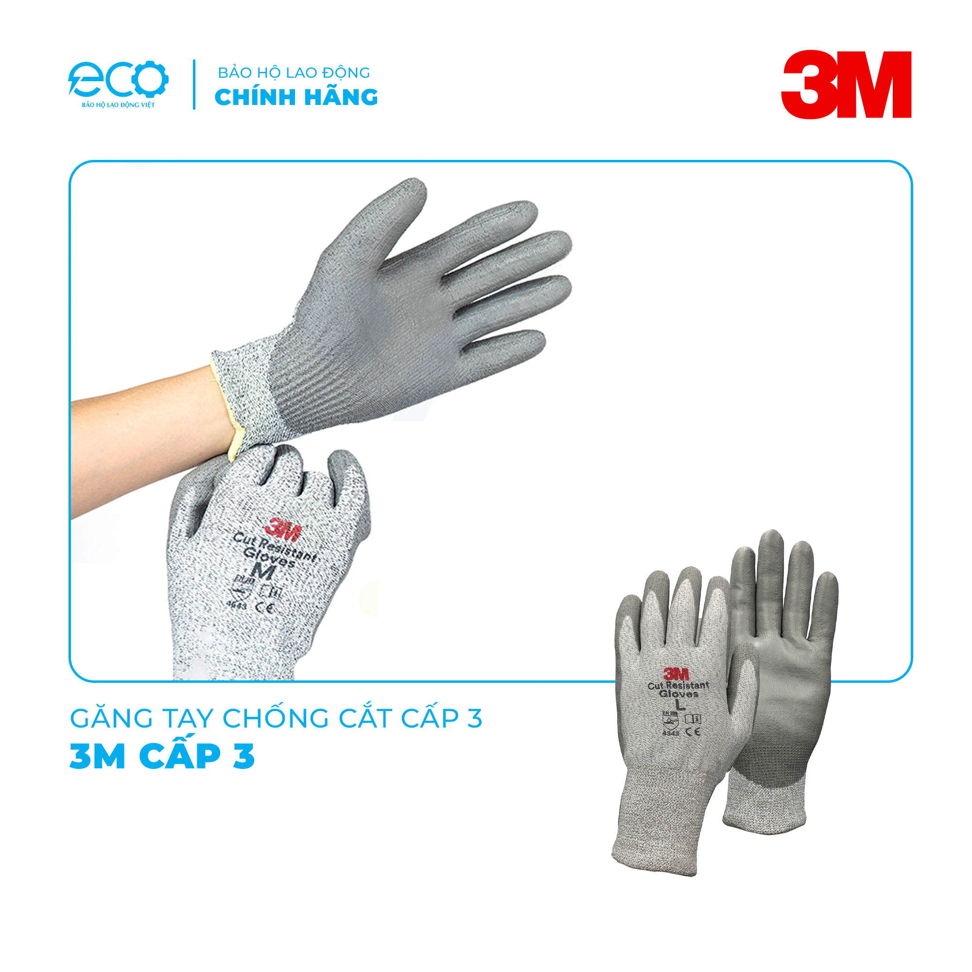Găng tay bảo hộ chống cắt 3M cấp độ 3 - Hàng chính hãng