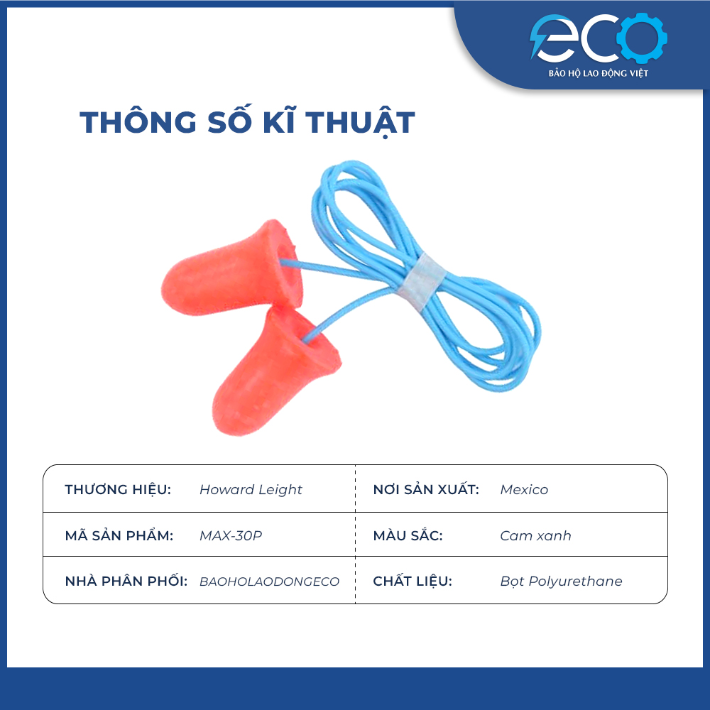 5 cặp n&uacute;t bịt tai chống ồn Howard Leight Max 30 &ndash; Giải ph&aacute;p bảo vệ th&iacute;nh gi&aacute;c tối ưu