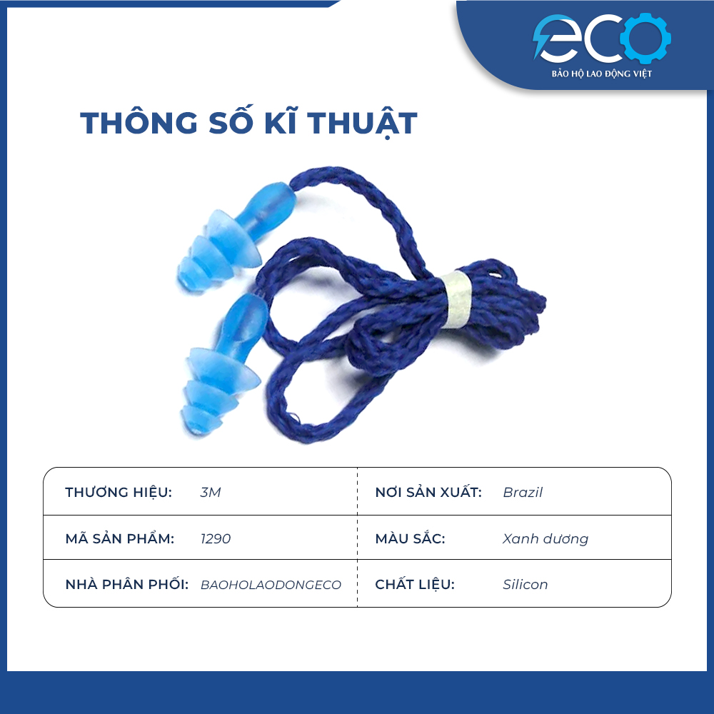 N&uacute;t bịt tai chống ồnn 3M 1290 c&oacute; d&acirc;y ch&iacute;nh h&atilde;ng &ndash; Giảm tiếng ồn, bảo vệ th&iacute;nh gi&aacute;c