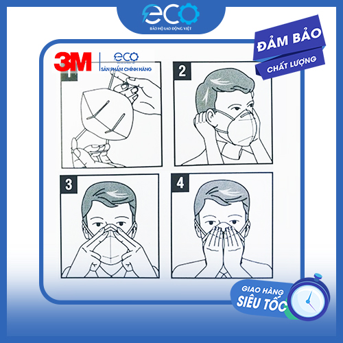 Combo 5 cái khẩu trang chống bụi 3M 9001 chính hãng – Lọc bụi, bảo vệ hô hấp