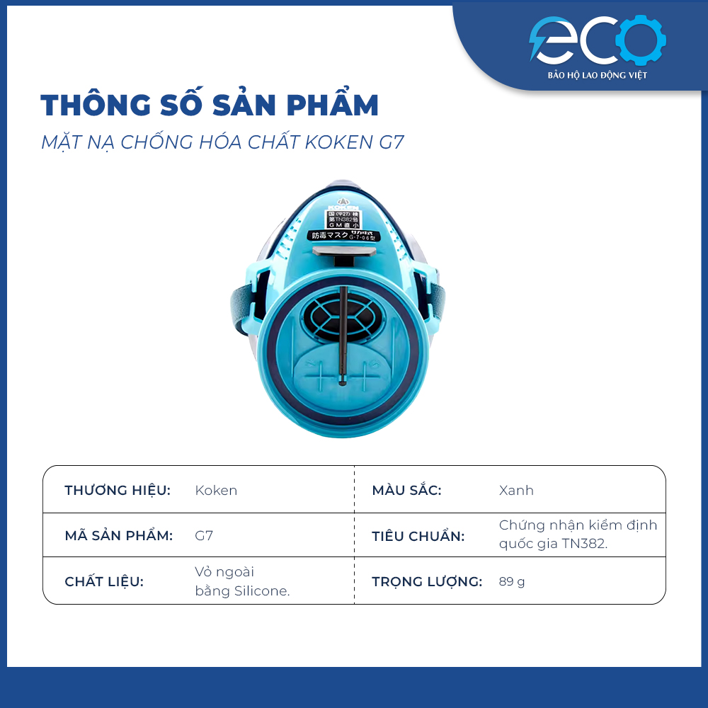Mặt Nạ Chống Độc KoKen G7 Chính Hãng Nhật Bản
