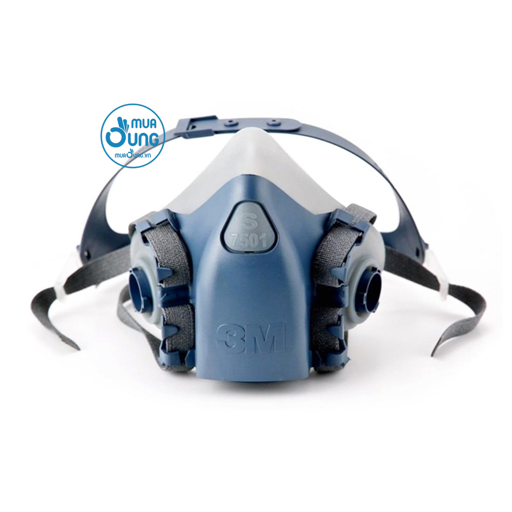 Mặt nạ ph&ograve;ng độc 3M 7501 / 7502 &ndash; (Chưa bao gồm phin lọc) Phun xịt ho&aacute; chất, phun sơn, nghề mộc, trừ s&acirc;u