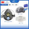 Mặt nạ ph&ograve;ng bụi 3M 3100, 3200 k&egrave;m tấm lọc bụi 3M 1774 v&agrave; nắp giữ tấm lọc bụi 3M 1700