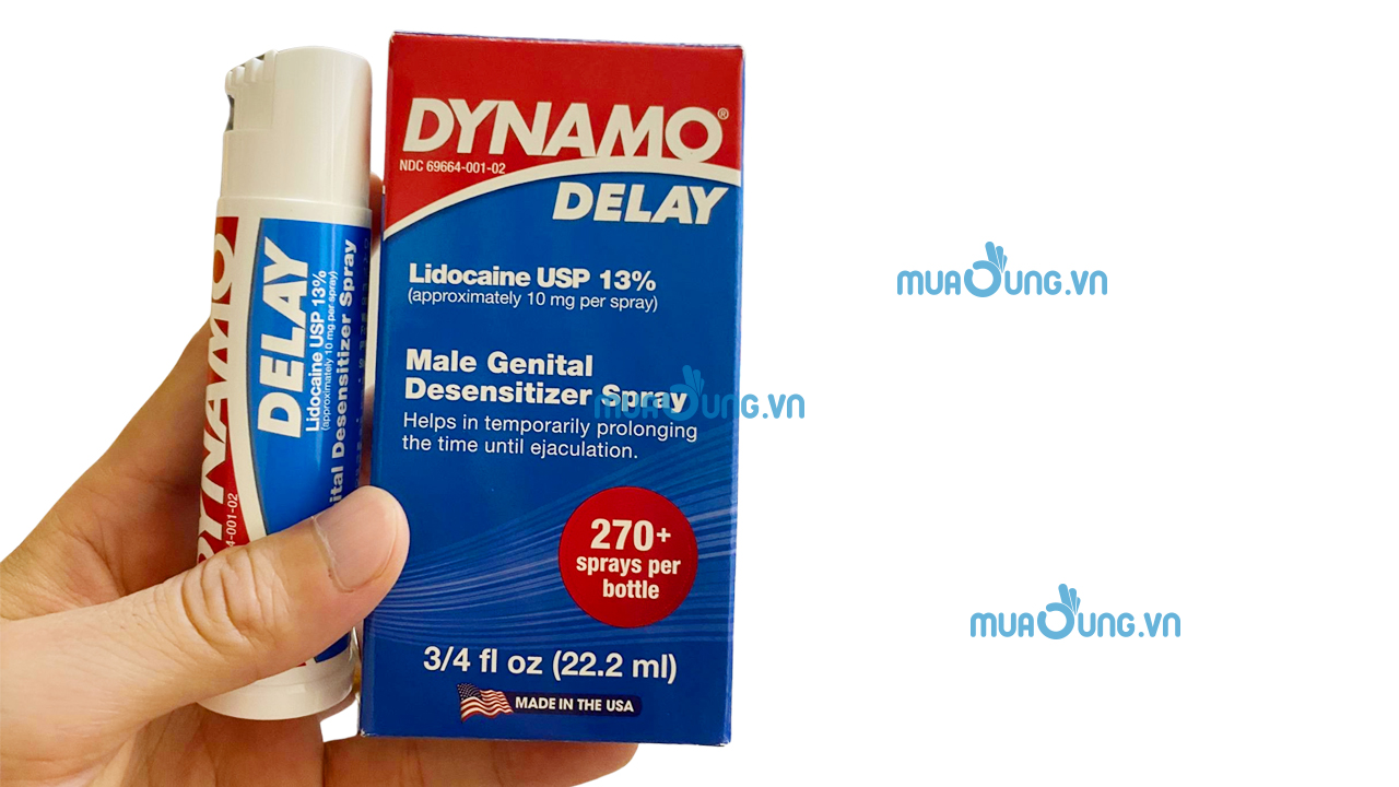 Chai xịt chống xuất tinh sớm kéo dài thời gian Dynamo delay mẫu mới nhất