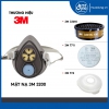 Bộ Mặt Nạ Ph&ograve;ng Độc 3M 3100/3200 K&egrave;m Phin 3301K-100, Tấm Lọc 7711 & Nắp 774