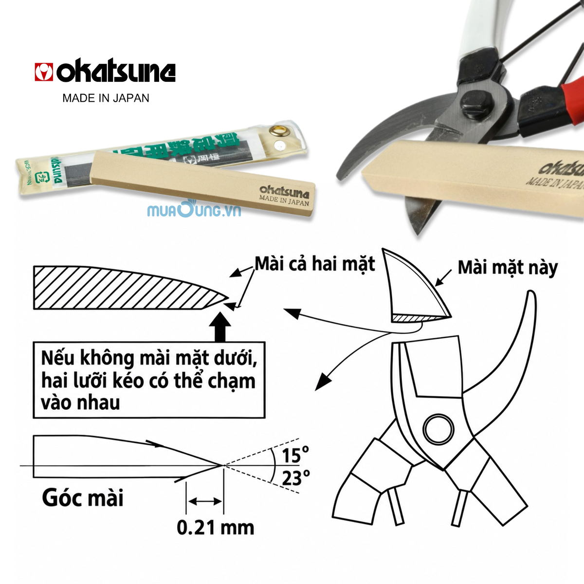 Đ&aacute; M&agrave;i K&eacute;o Okatsune No.412 Nhật Bản Ch&iacute;nh H&atilde;ng