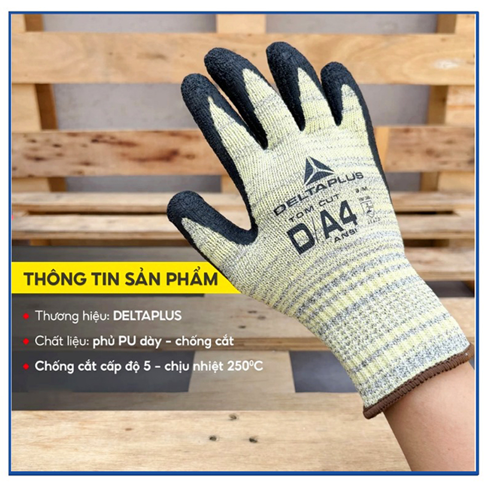Găng tay bảo hộ Delta Plus VENICUT52 (VENICUTD02) – chống cắt, chịu nhiệt