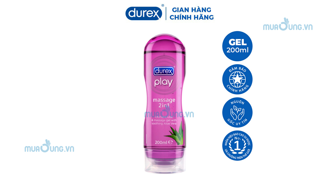 Gel bôi trơn Tăng Khoái Cảm Durex Play Massage 2 in 1 