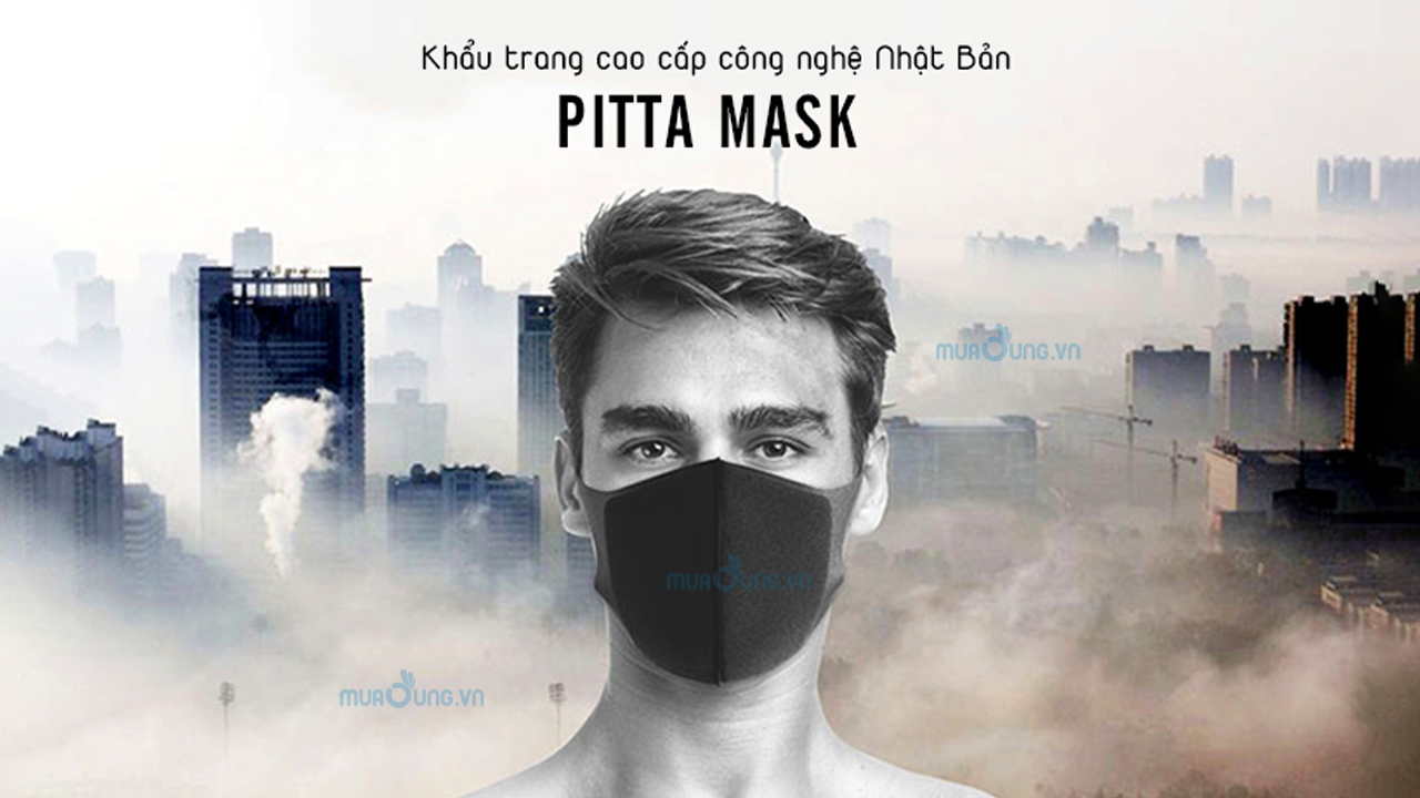 Khẩu trang pitta mask nhật bản chống nắng , tia uv, khói bụi Nhật Bản