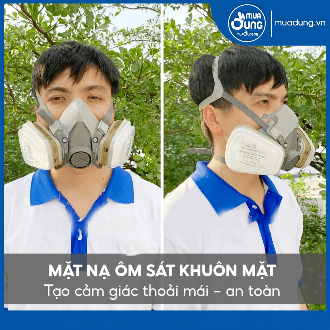 Combo 7 m&oacute;n mặt nạ ph&ograve;ng độc 3M 6100/6200 + Phin 6006, tấm lọc 5N11, nắp 501 &ndash; lọc hơi hữu cơ, amoniac, formaldehit, hF