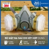 Combo 7 m&oacute;n mặt nạ ph&ograve;ng độc 3M 6100/6200 + Phin 6006, tấm lọc 5N11, nắp 501 &ndash; lọc hơi hữu cơ, amoniac, formaldehit, hF
