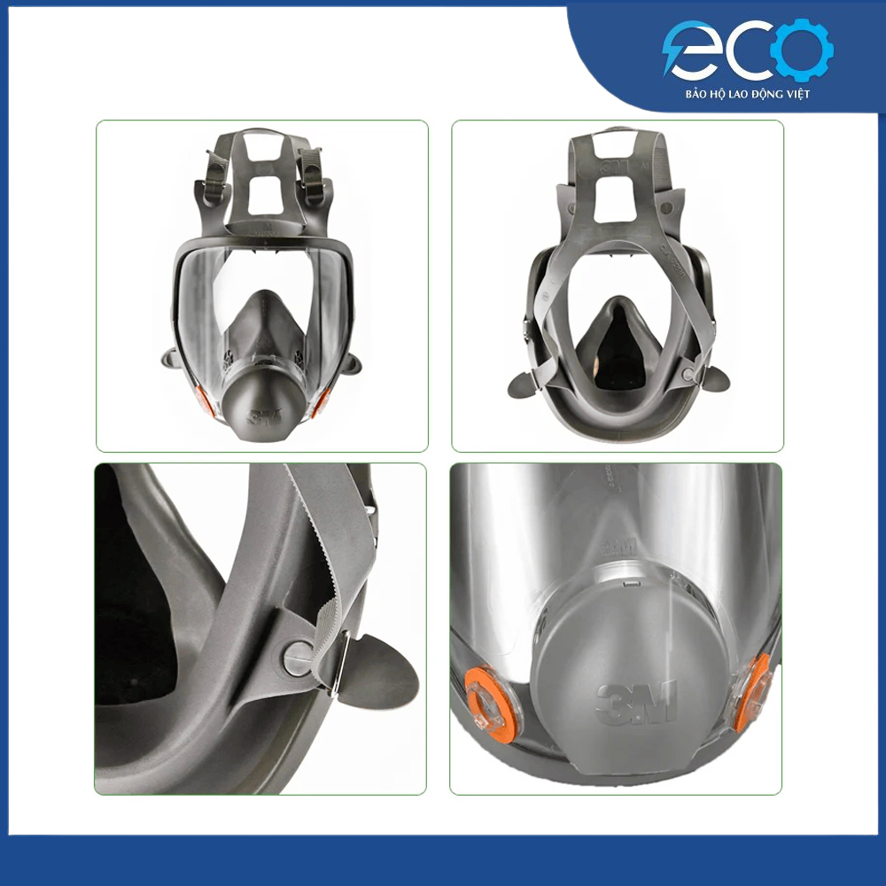 Mặt Nạ ph&ograve;ng độc 3M 6800 K&egrave;m Phin 6001 + 5N11 + 501 &ndash; Bộ 7 M&oacute;n Ch&iacute;nh H&atilde;ng, D&ugrave;ng Phun Sơn, Hơi H&oacute;a Chất