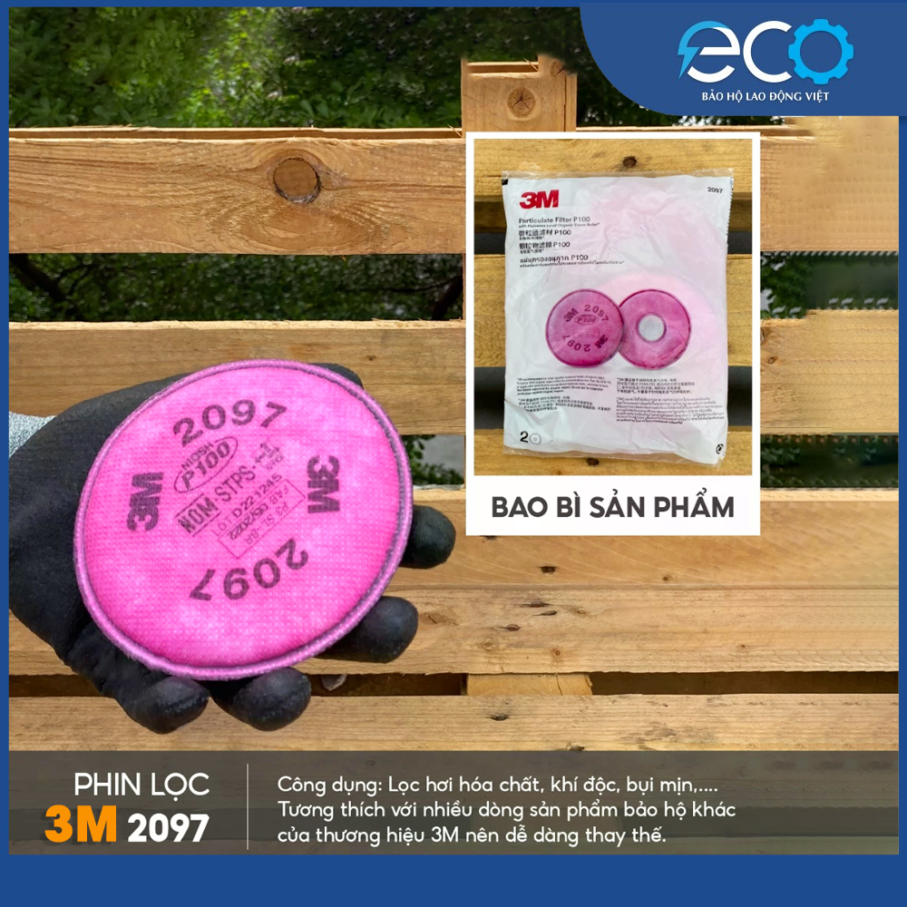 Combo mặt nạ ph&ograve;ng độc 3M 6100/6200/6300 k&egrave;m b&ocirc;ng lọc 3M 2097 chuy&ecirc;n chuy&ecirc;n lọc kh&oacute;i h&agrave;n, lọc bụi mịn pm2.5, chống hơi sơn, vi khuẩn