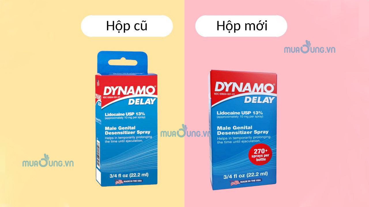 Chai xịt chống xuất tinh sớm kéo dài thời gian Dynamo delay mẫu mới nhất