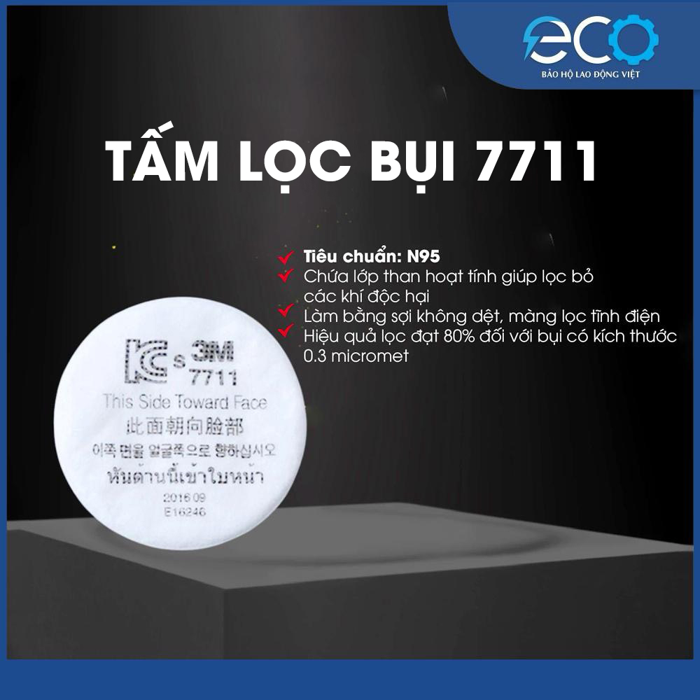 Mặt nạ phòng độc, chống bụi 3M 3100/3200 + Phin lọc 3301K-100 + Tấm lọc bụi 7711 + Nắp đậy 774