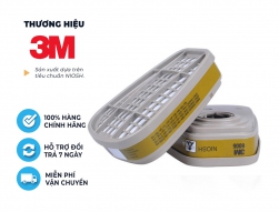 Phin Lọc 3M 6006 Than Hoạt T&iacute;nh &ndash; Lọc Hơi Hữu Cơ, Kh&iacute; Axit, Amoniac Cho Mặt Nạ Ph&ograve;ng Độc 3M