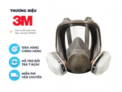Mặt Nạ ph&ograve;ng độc 3M 6800 K&egrave;m Phin 6001 + 5N11 + 501 &ndash; Bộ 7 M&oacute;n Ch&iacute;nh H&atilde;ng, D&ugrave;ng Phun Sơn, Hơi H&oacute;a Chất