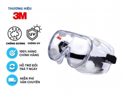 K&iacute;nh chống h&oacute;a chất 3M 1621 - 1621AF chống văng bắn ho&aacute; chất, bụi, chống tia UV, chống đọng sương