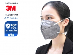 Khẩu trang 3M 9542, c&oacute; d&acirc;y đeo qua g&aacute;y, đạt chuẩn N95
