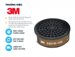 Phin lọc 3M 3301K-100 ch&iacute;nh h&atilde;ng &ndash; D&ugrave;ng cho mặt nạ 3M 3100, 3200 lọc hơi hữu cơ