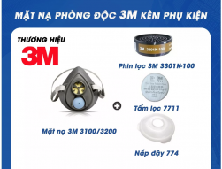 Mặt Nạ Phòng Độc 3M 3100, 3200 ( kèm phin lọc )